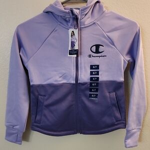 Girls Champion Purple Athletic Half-Zip Jacket